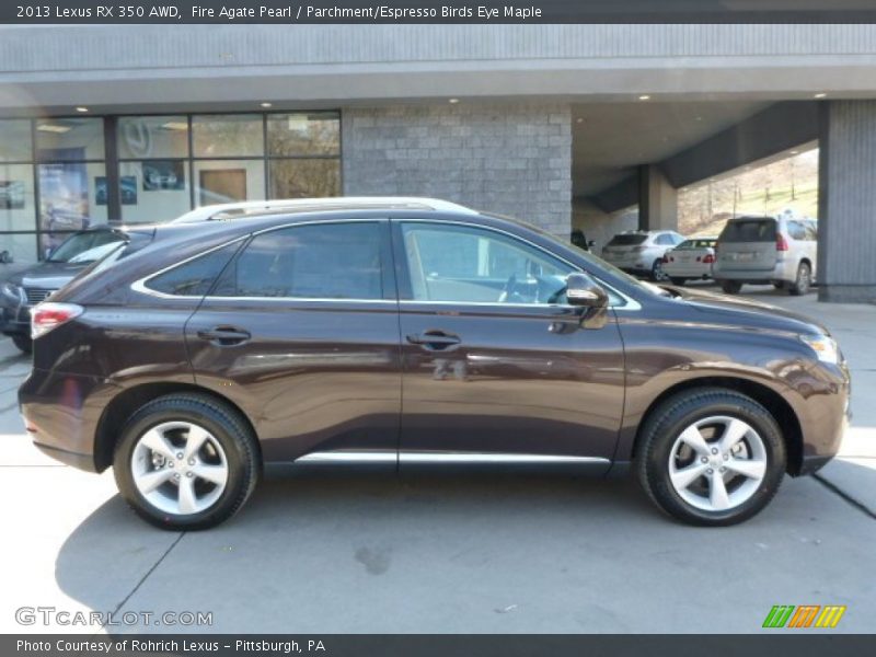 Fire Agate Pearl / Parchment/Espresso Birds Eye Maple 2013 Lexus RX 350 AWD