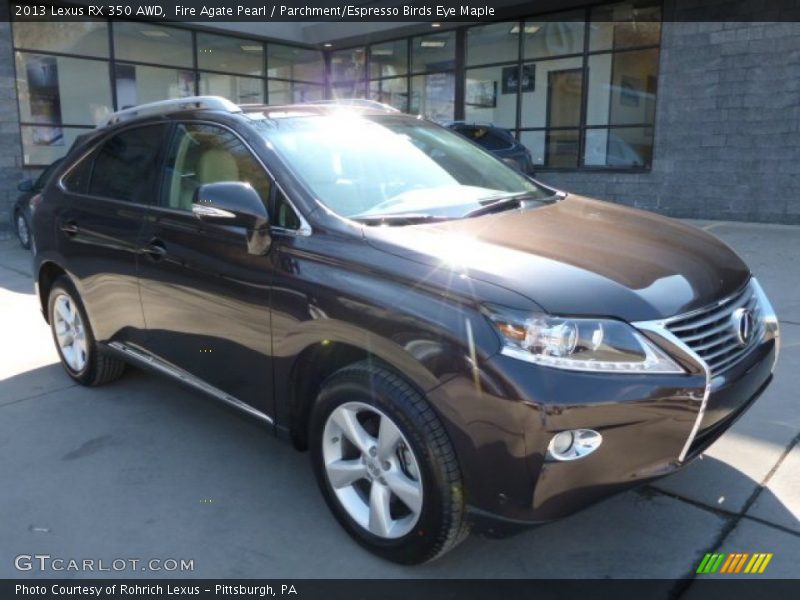 Fire Agate Pearl / Parchment/Espresso Birds Eye Maple 2013 Lexus RX 350 AWD