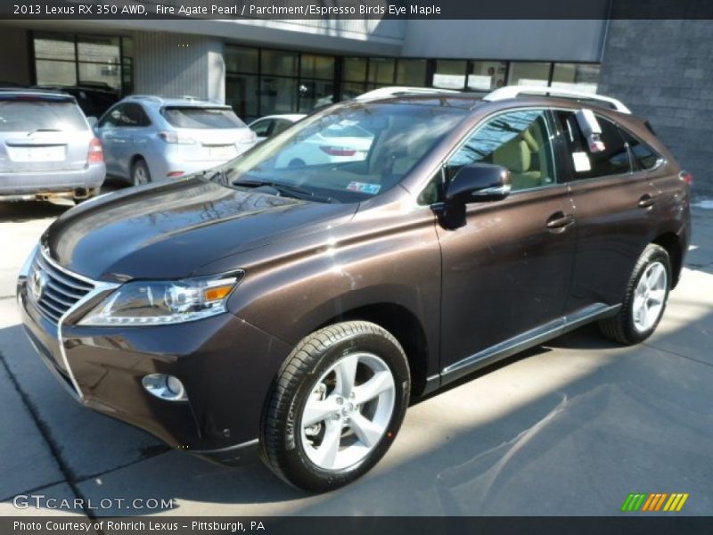 Fire Agate Pearl / Parchment/Espresso Birds Eye Maple 2013 Lexus RX 350 AWD