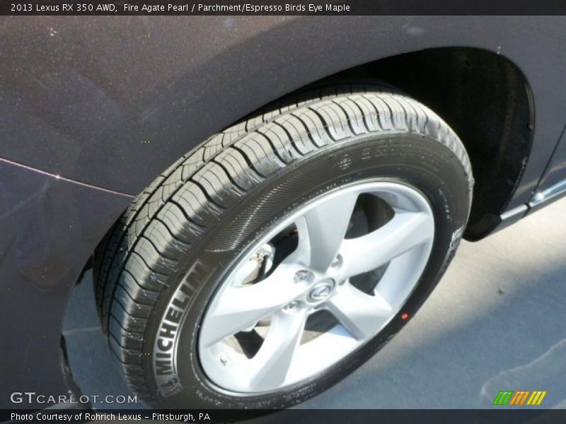 Fire Agate Pearl / Parchment/Espresso Birds Eye Maple 2013 Lexus RX 350 AWD