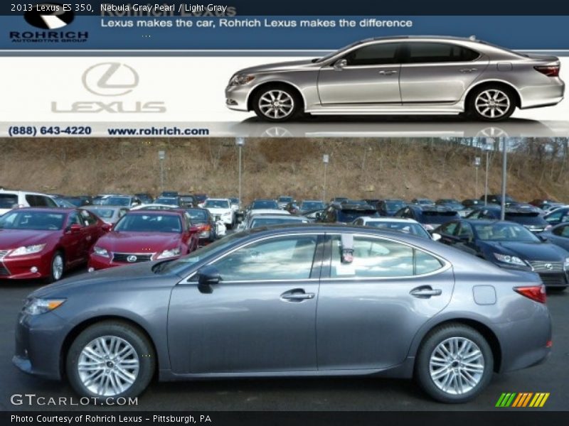 Nebula Gray Pearl / Light Gray 2013 Lexus ES 350