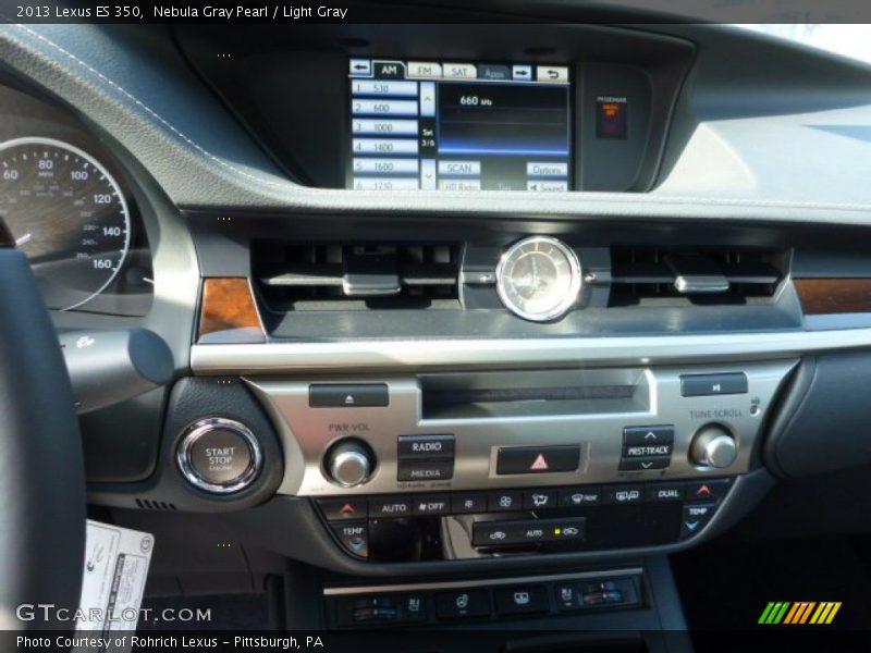 Nebula Gray Pearl / Light Gray 2013 Lexus ES 350