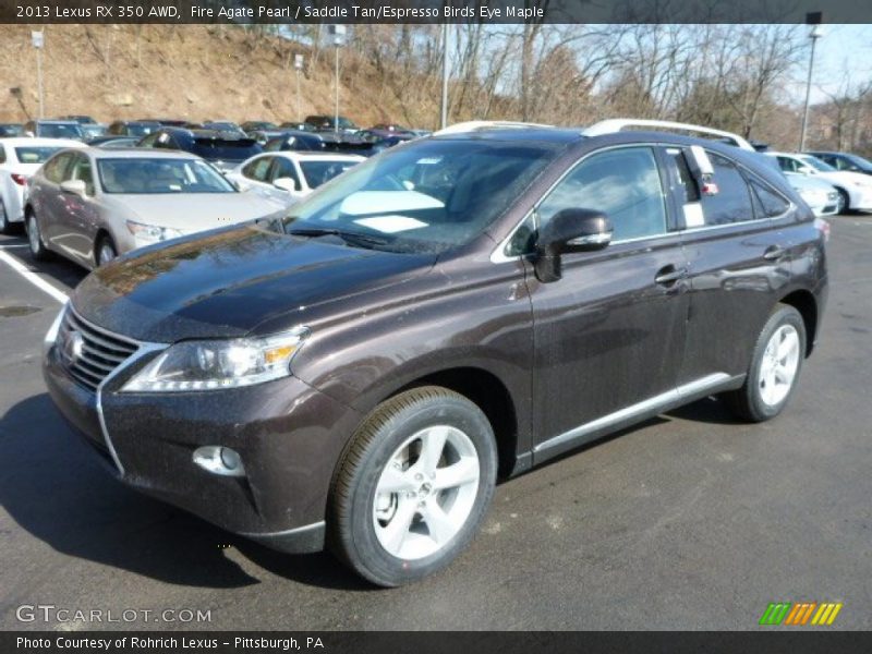 Fire Agate Pearl / Saddle Tan/Espresso Birds Eye Maple 2013 Lexus RX 350 AWD