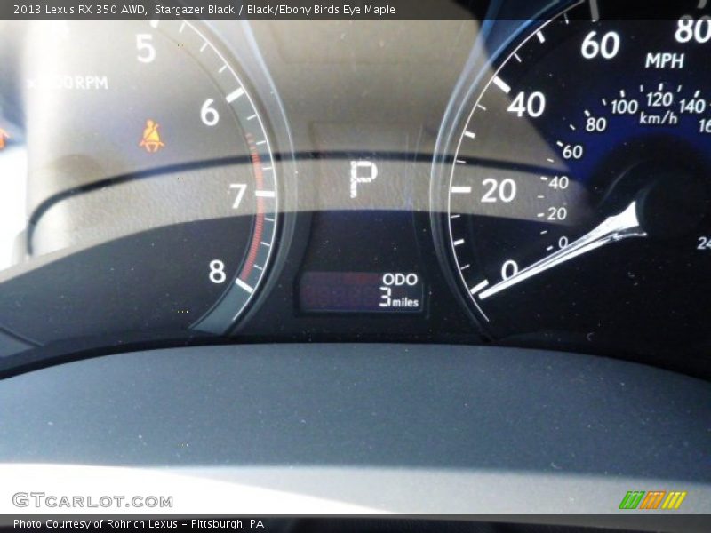 Stargazer Black / Black/Ebony Birds Eye Maple 2013 Lexus RX 350 AWD
