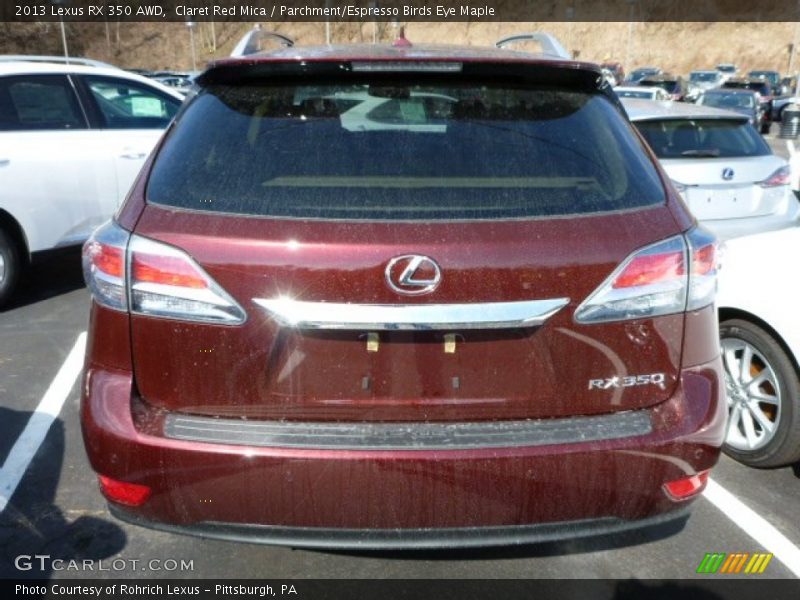 Claret Red Mica / Parchment/Espresso Birds Eye Maple 2013 Lexus RX 350 AWD