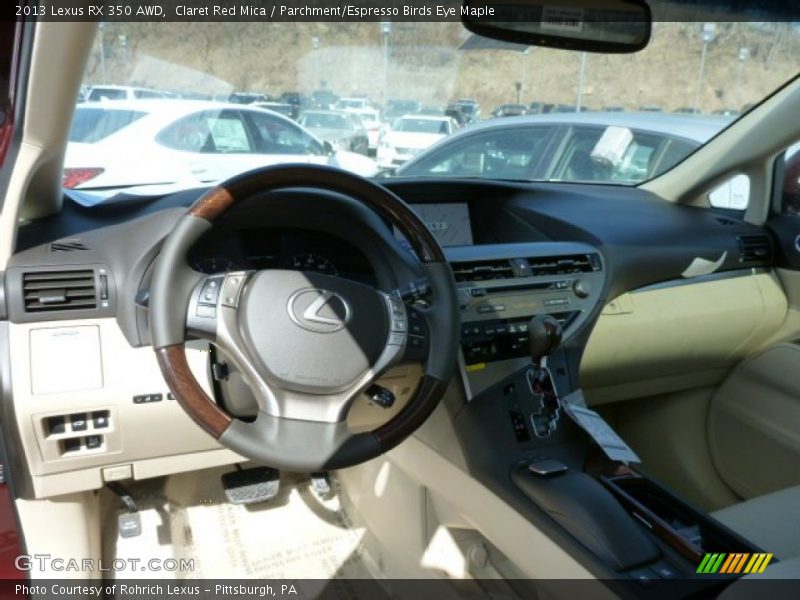 Claret Red Mica / Parchment/Espresso Birds Eye Maple 2013 Lexus RX 350 AWD