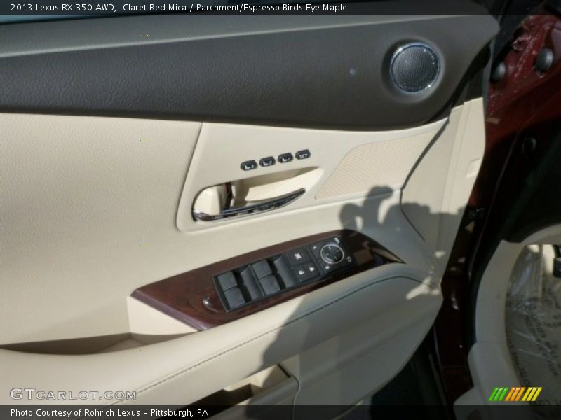 Claret Red Mica / Parchment/Espresso Birds Eye Maple 2013 Lexus RX 350 AWD