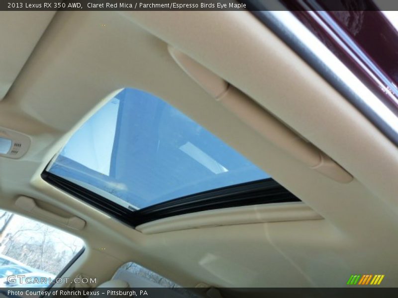Claret Red Mica / Parchment/Espresso Birds Eye Maple 2013 Lexus RX 350 AWD