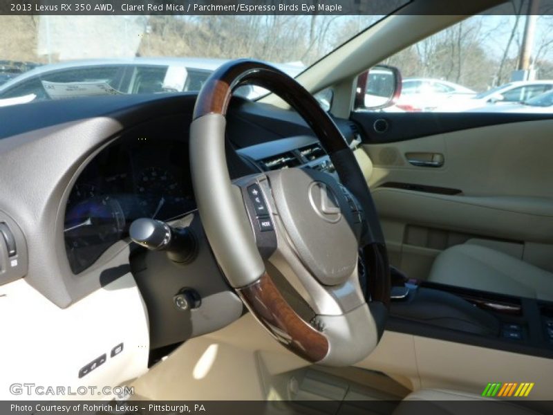 Claret Red Mica / Parchment/Espresso Birds Eye Maple 2013 Lexus RX 350 AWD