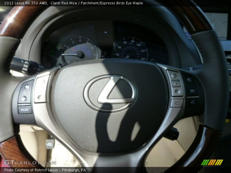 Claret Red Mica / Parchment/Espresso Birds Eye Maple 2013 Lexus RX 350 AWD