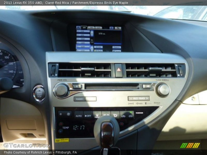 Claret Red Mica / Parchment/Espresso Birds Eye Maple 2013 Lexus RX 350 AWD