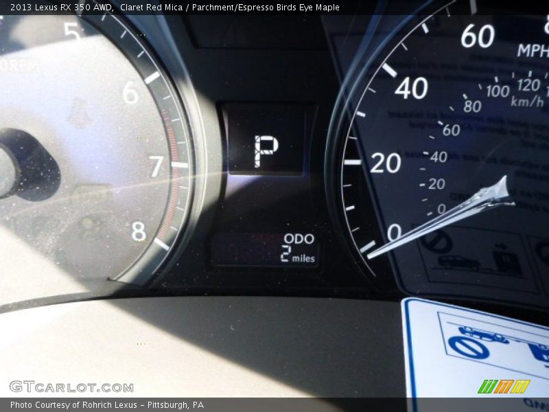 Claret Red Mica / Parchment/Espresso Birds Eye Maple 2013 Lexus RX 350 AWD