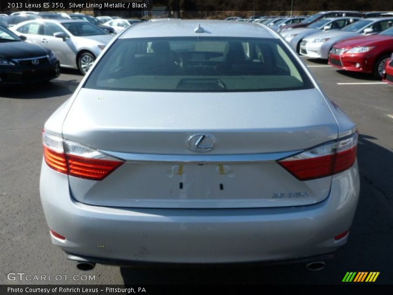 Silver Lining Metallic / Black 2013 Lexus ES 350