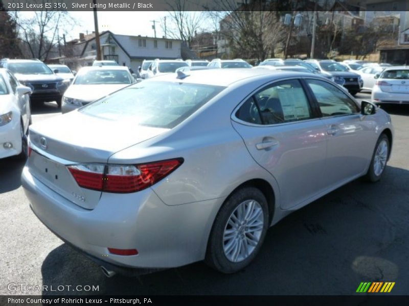 Silver Lining Metallic / Black 2013 Lexus ES 350