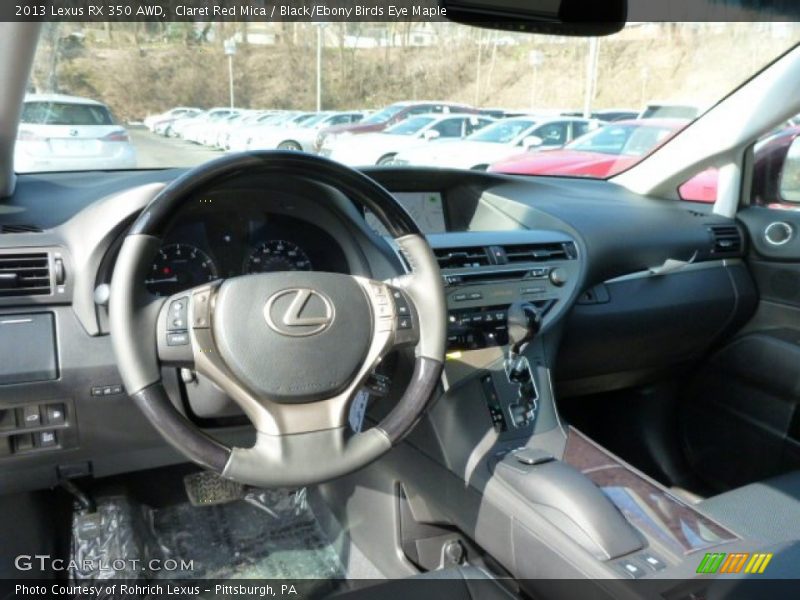 Claret Red Mica / Black/Ebony Birds Eye Maple 2013 Lexus RX 350 AWD