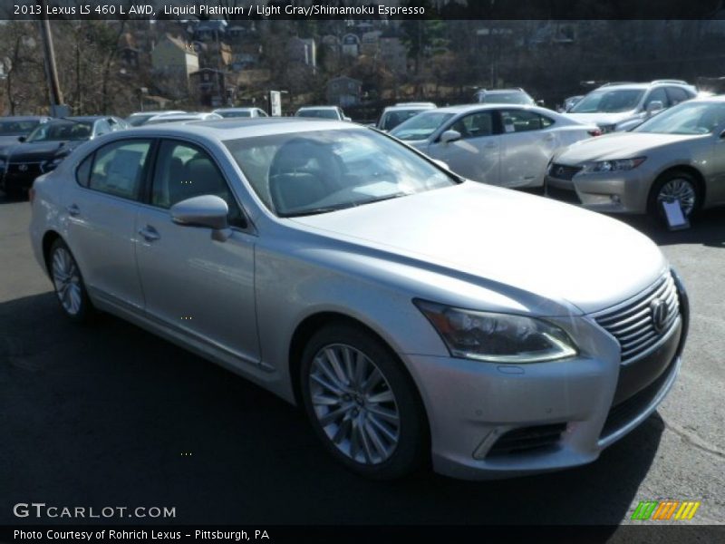 Liquid Platinum / Light Gray/Shimamoku Espresso 2013 Lexus LS 460 L AWD