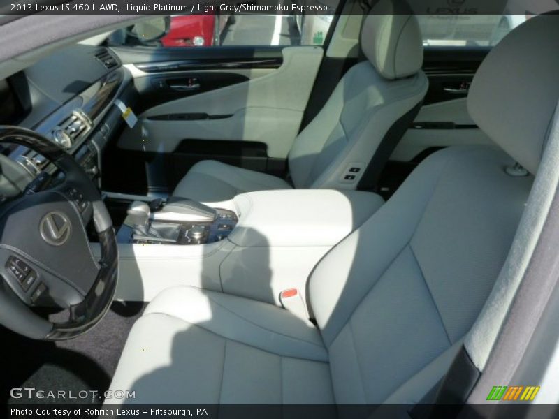 Liquid Platinum / Light Gray/Shimamoku Espresso 2013 Lexus LS 460 L AWD