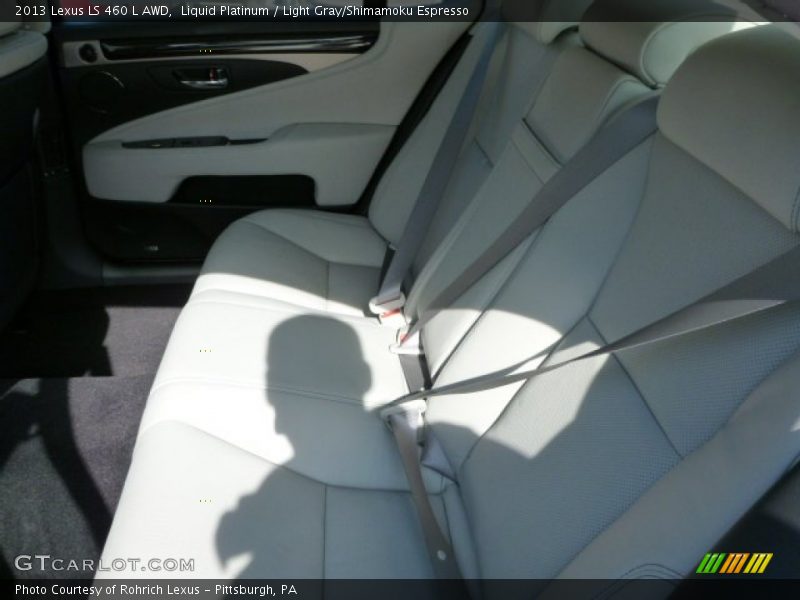 Liquid Platinum / Light Gray/Shimamoku Espresso 2013 Lexus LS 460 L AWD
