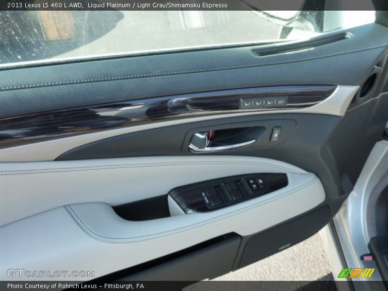 Liquid Platinum / Light Gray/Shimamoku Espresso 2013 Lexus LS 460 L AWD