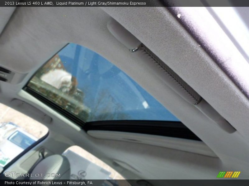 Liquid Platinum / Light Gray/Shimamoku Espresso 2013 Lexus LS 460 L AWD