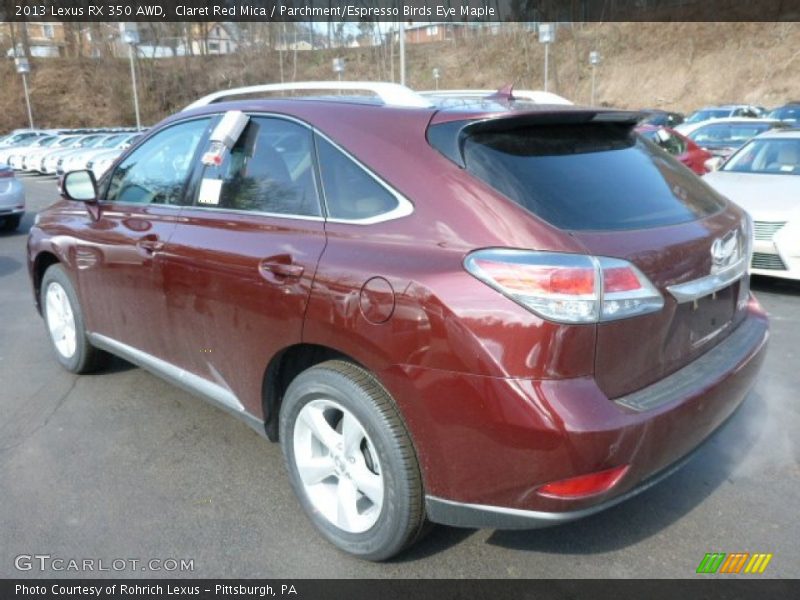 Claret Red Mica / Parchment/Espresso Birds Eye Maple 2013 Lexus RX 350 AWD