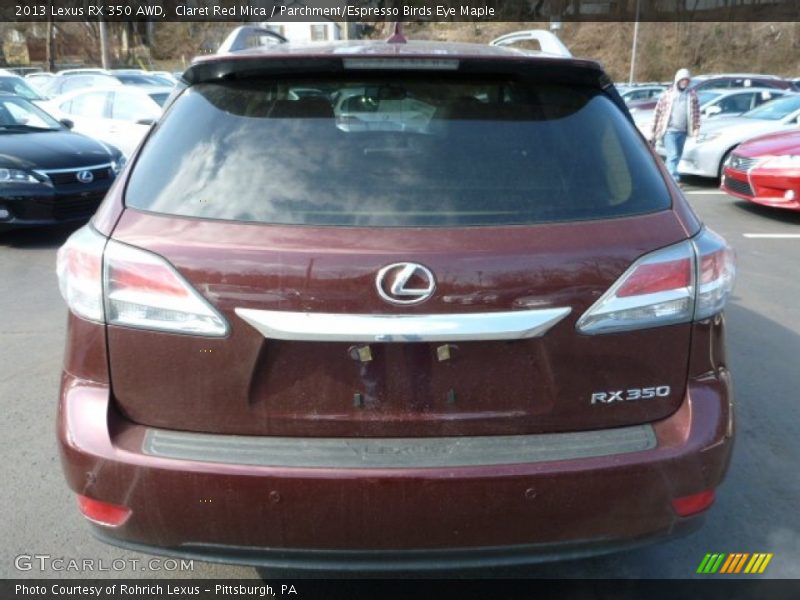 Claret Red Mica / Parchment/Espresso Birds Eye Maple 2013 Lexus RX 350 AWD