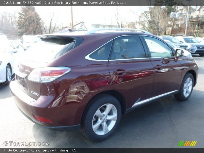Claret Red Mica / Parchment/Espresso Birds Eye Maple 2013 Lexus RX 350 AWD