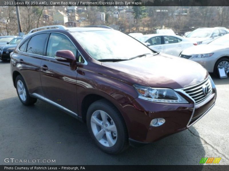 Claret Red Mica / Parchment/Espresso Birds Eye Maple 2013 Lexus RX 350 AWD