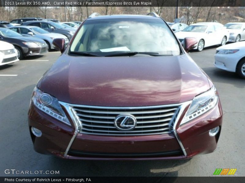 Claret Red Mica / Parchment/Espresso Birds Eye Maple 2013 Lexus RX 350 AWD