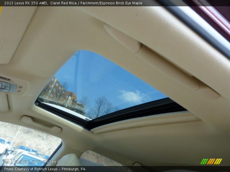 Claret Red Mica / Parchment/Espresso Birds Eye Maple 2013 Lexus RX 350 AWD