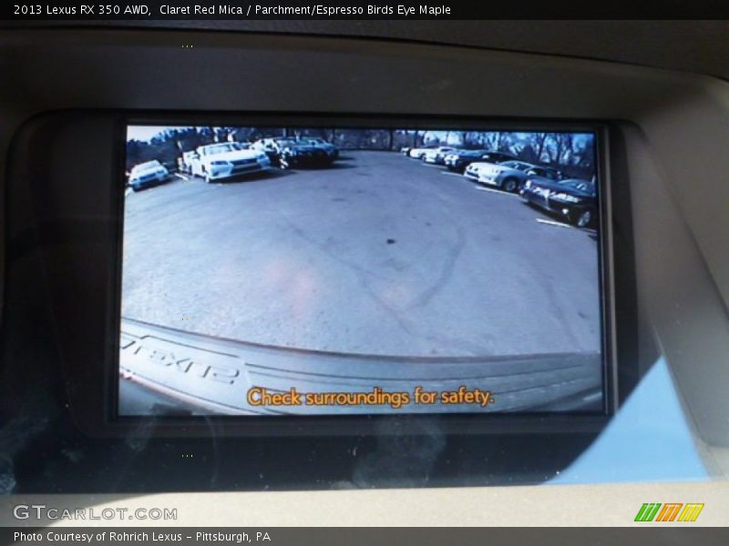 Claret Red Mica / Parchment/Espresso Birds Eye Maple 2013 Lexus RX 350 AWD