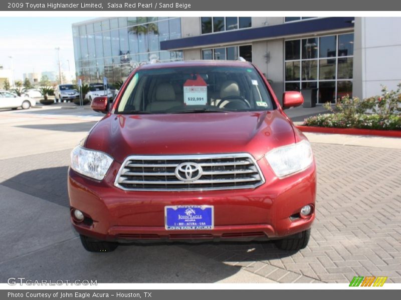 Salsa Red Pearl / Sand Beige 2009 Toyota Highlander Limited