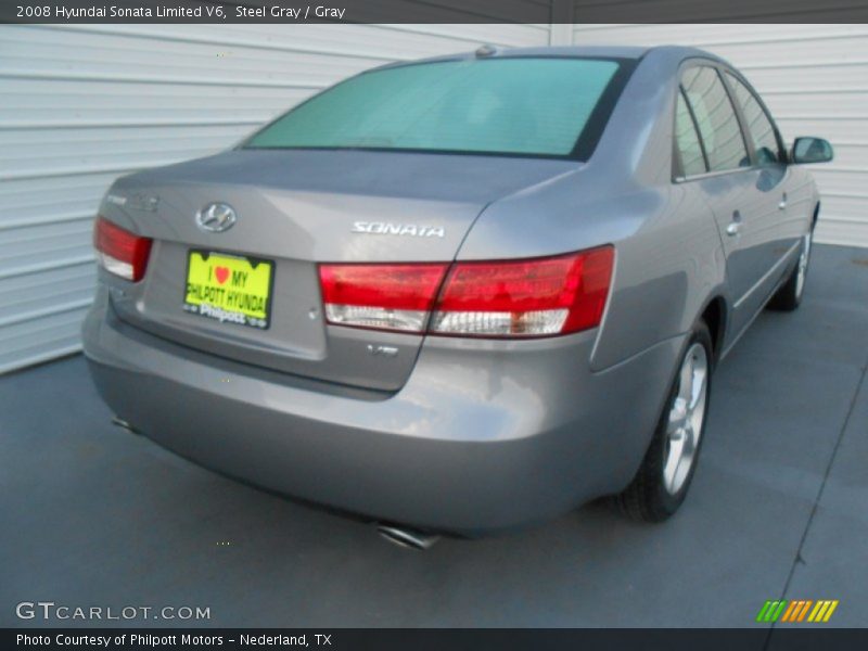 Steel Gray / Gray 2008 Hyundai Sonata Limited V6