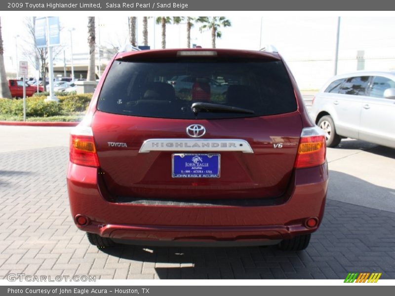 Salsa Red Pearl / Sand Beige 2009 Toyota Highlander Limited