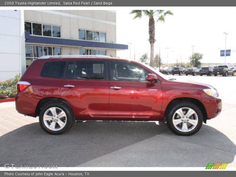 Salsa Red Pearl / Sand Beige 2009 Toyota Highlander Limited