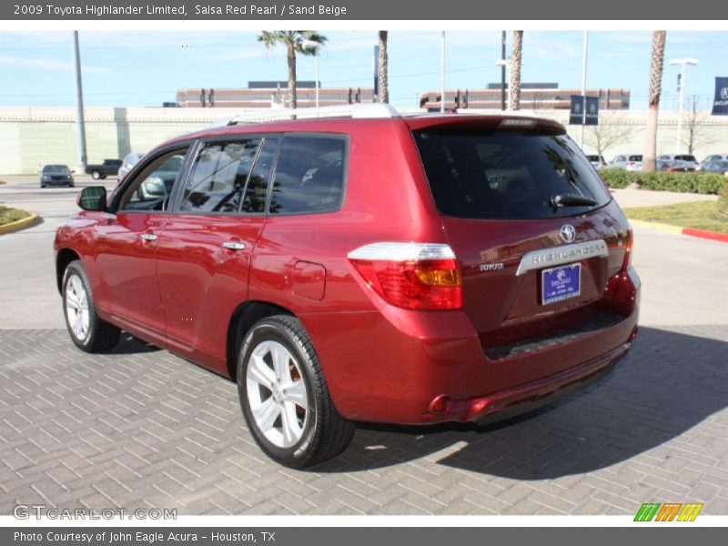 Salsa Red Pearl / Sand Beige 2009 Toyota Highlander Limited