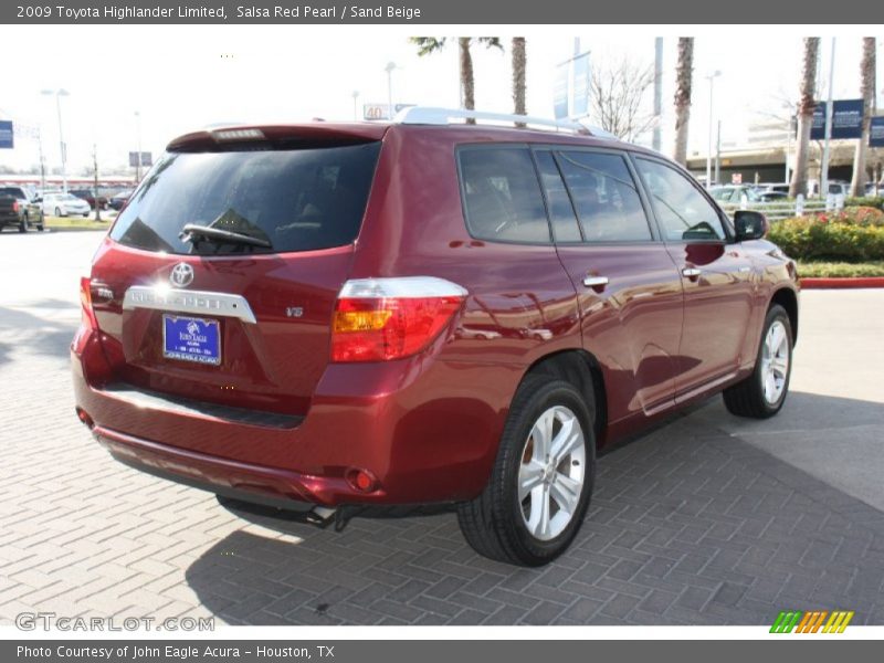 Salsa Red Pearl / Sand Beige 2009 Toyota Highlander Limited