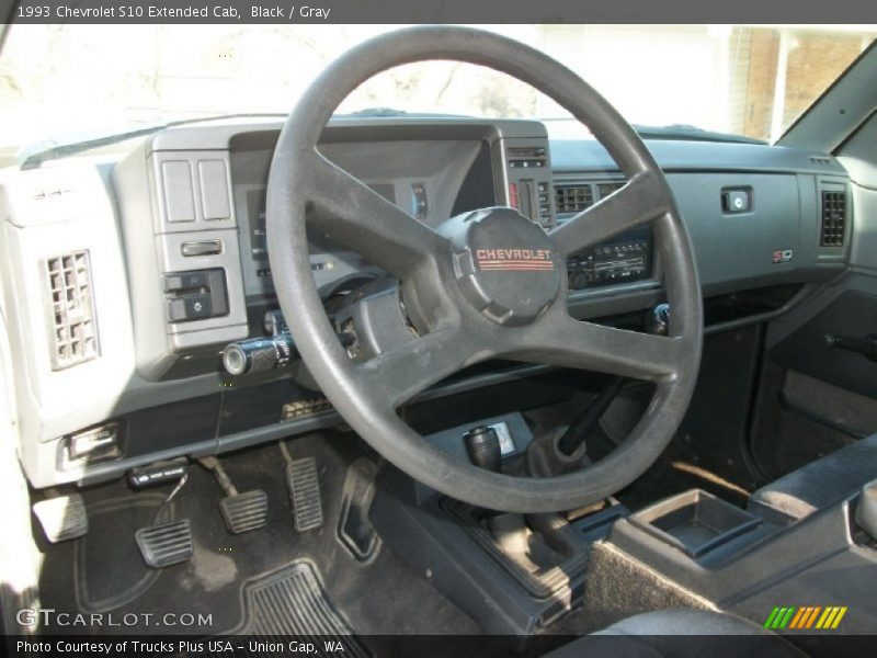 Black / Gray 1993 Chevrolet S10 Extended Cab
