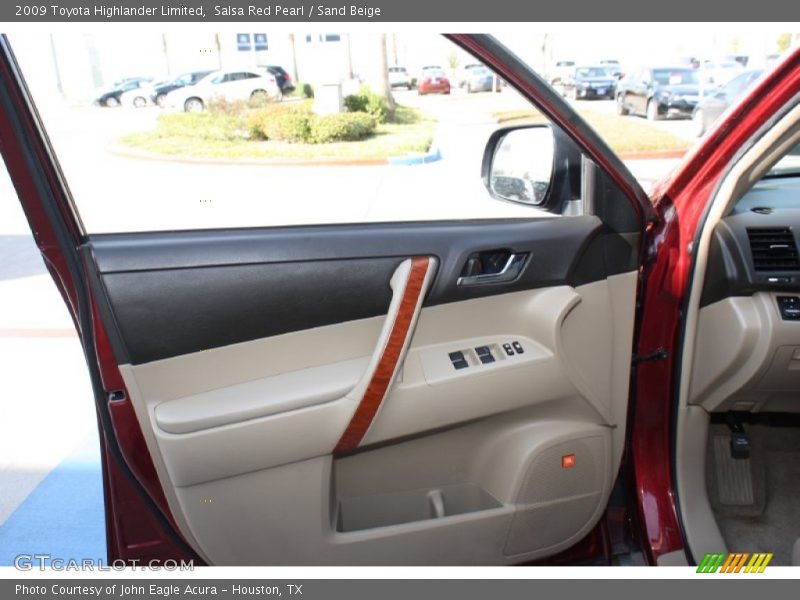 Salsa Red Pearl / Sand Beige 2009 Toyota Highlander Limited