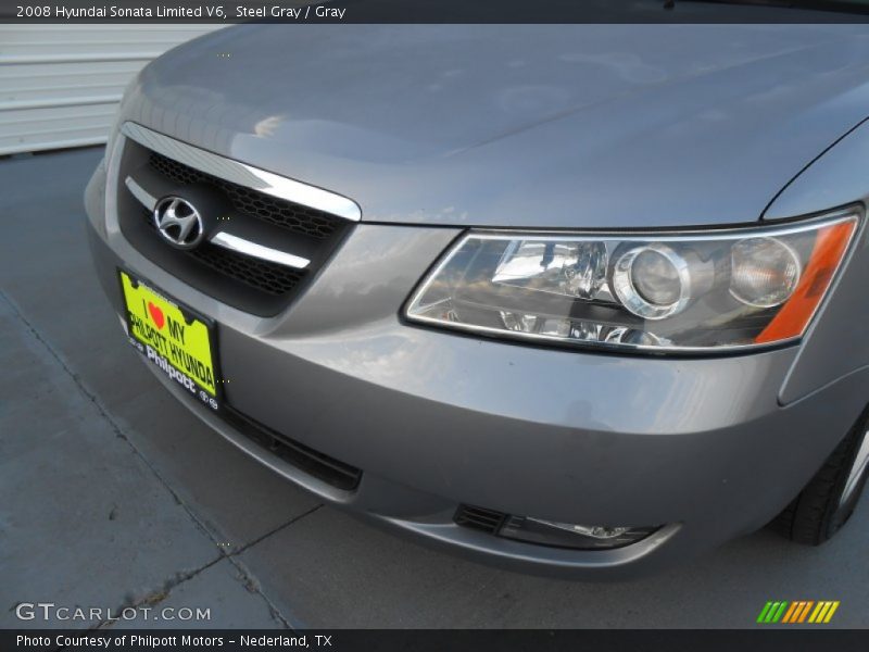 Steel Gray / Gray 2008 Hyundai Sonata Limited V6