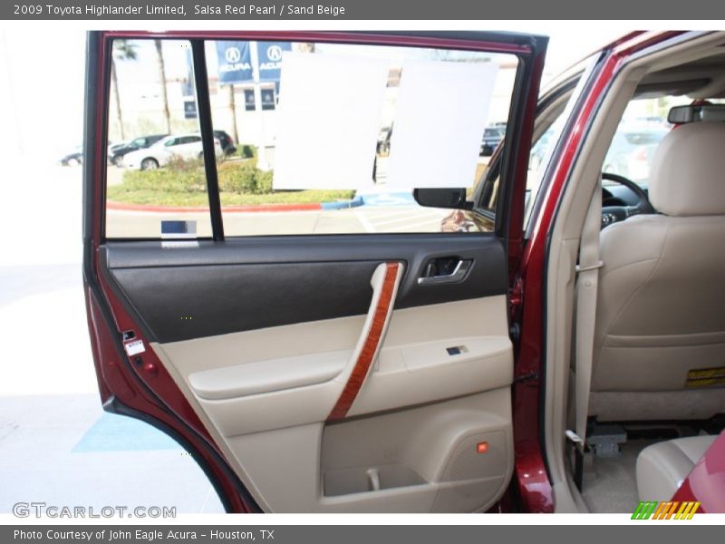 Salsa Red Pearl / Sand Beige 2009 Toyota Highlander Limited