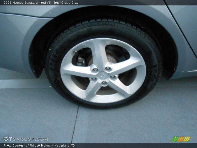 Steel Gray / Gray 2008 Hyundai Sonata Limited V6
