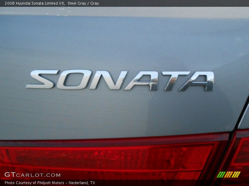 Steel Gray / Gray 2008 Hyundai Sonata Limited V6
