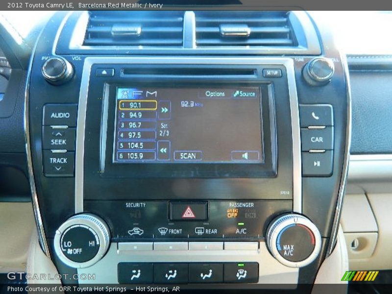 Barcelona Red Metallic / Ivory 2012 Toyota Camry LE