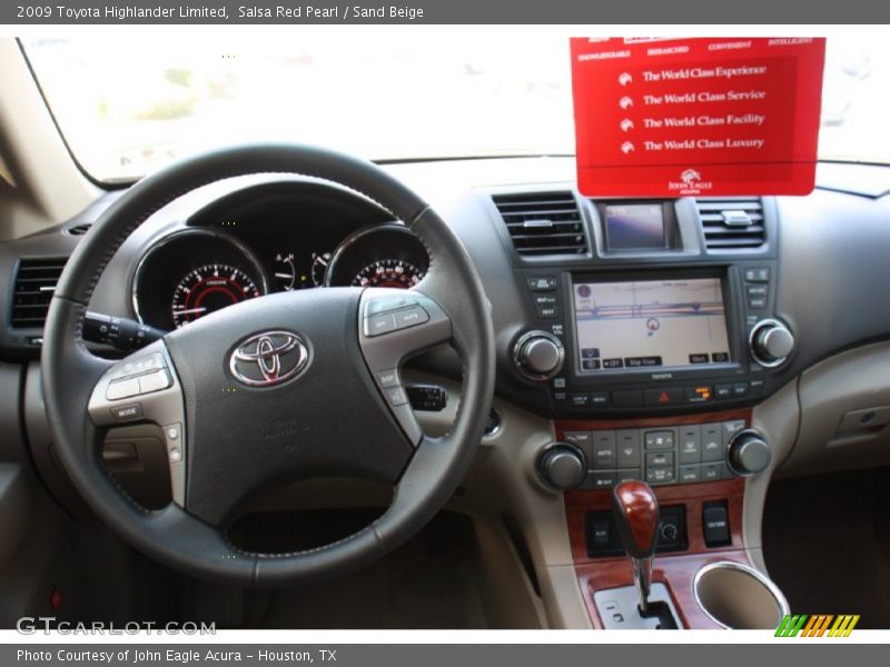 Salsa Red Pearl / Sand Beige 2009 Toyota Highlander Limited