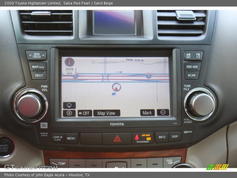 Navigation of 2009 Highlander Limited