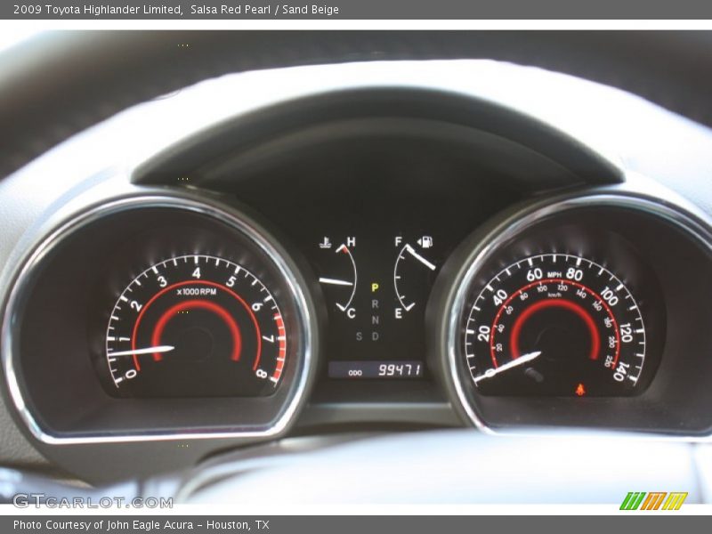  2009 Highlander Limited Limited Gauges