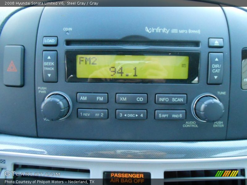 Audio System of 2008 Sonata Limited V6