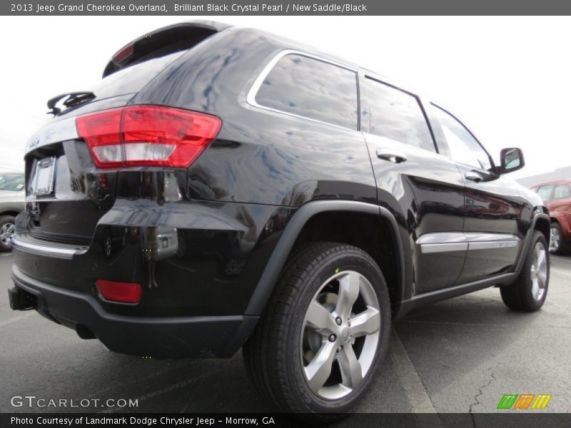 Brilliant Black Crystal Pearl / New Saddle/Black 2013 Jeep Grand Cherokee Overland