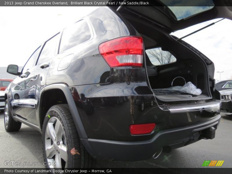 Brilliant Black Crystal Pearl / New Saddle/Black 2013 Jeep Grand Cherokee Overland